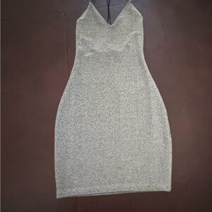 H&M Shimmering Silver Backless Dress